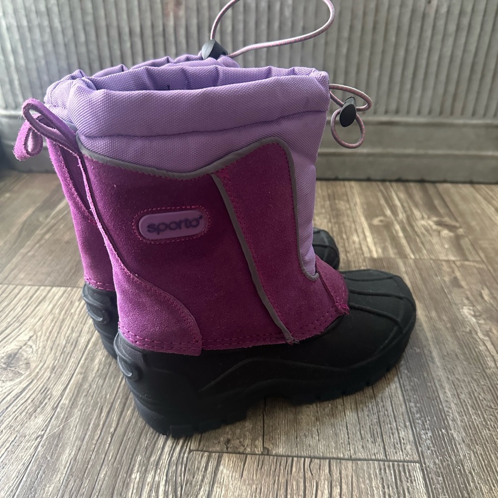 Sporto Kids Purple and Black Rain & Snow Boots